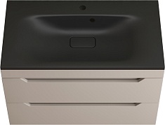 Style Line Тумба с кварцевой раковиной антрацит Остин 80 подвесная крем